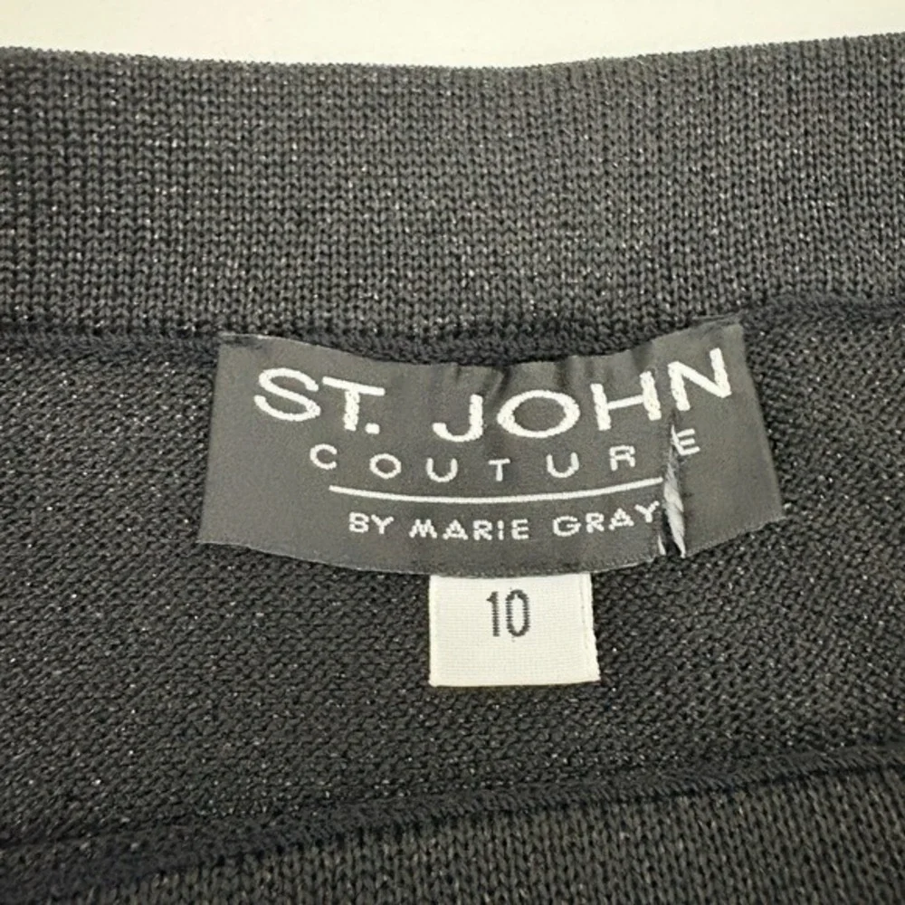 NWT St. John Couture Pencil Skirt Size 10 Metallic Knit Quiet Luxury Old‎ Money - Picture 4 of 8